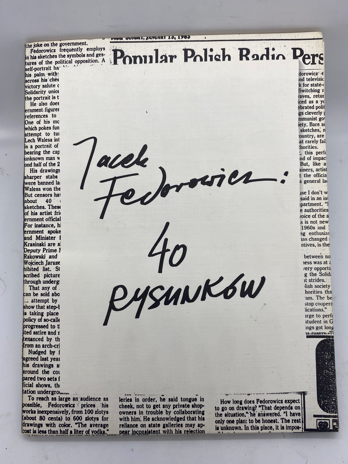 JACEK FEDOROWICZ 40 RYSUNKÓW (TEXT in Polish)